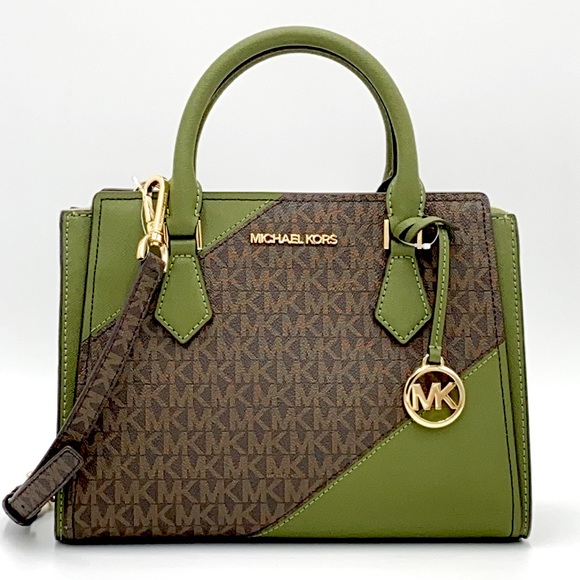MICHAEL KORS HOPE MEDIUM MESSENGER EVERGREEN MULTI - Picture 2 of 16